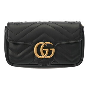 Gucci GG Marmont Super Bag Black Calfskin Shoulder